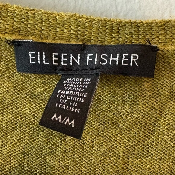 Eileen Fisher 100% Wool Olive Green Asymmetrical Tunic Dress Size M sku#17 - Picture 3 of 7